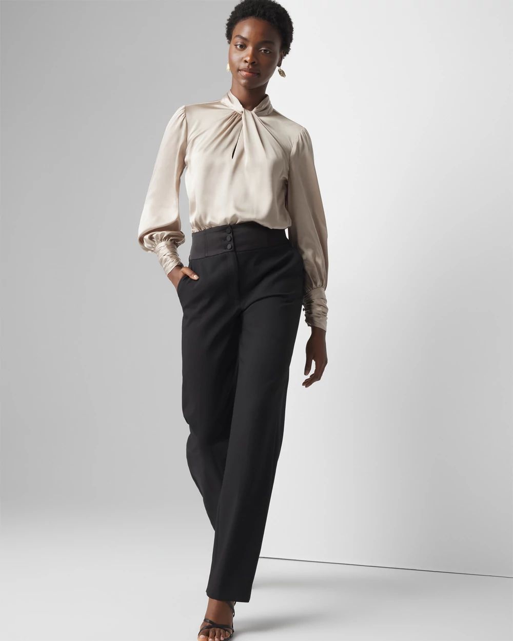 Extra High-Rise Tuxedo Luxe Stretch Trouser | White House